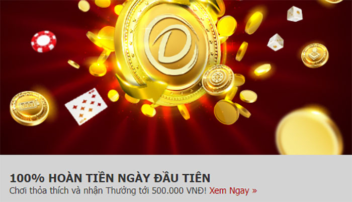 Hoàn tiền cược 100% tại nhà cái Dafabet